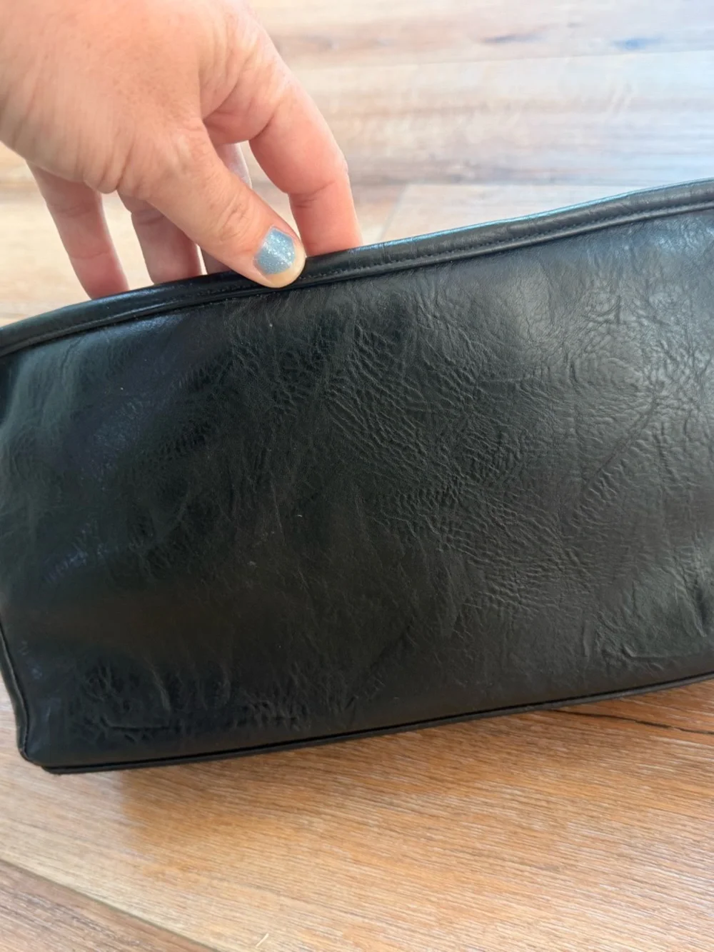 Itzy Ritzy Black Studded Crossbody Baby Bag with Gold Accents